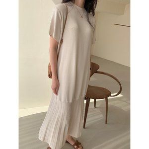 NEW Luxury K-Fashion Summer Knit Long Dress